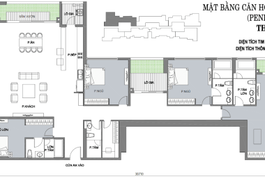 Bán penthouse park 6 tầng 49 căn A3 Vinhomes Central Park