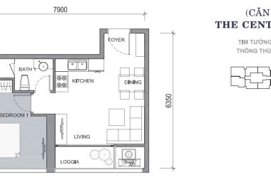 Bán 1 phòng ngủ Central 3-3x.ot12 Vinhomes Central Park