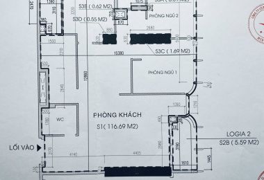 Bán 3 phòng ngủ căn hộ LM81-42.OT03 Landmark 81 tầng