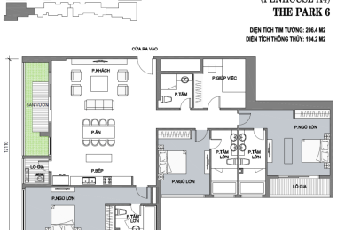 Bán penthouse park 6 tầng 49 căn A4 Vinhomes Central Park