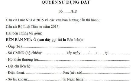 Mẫu hợp đồng mua bán