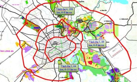 Tuyến Đường vành đai 4 thành phố Hồ Chí Minh đang quy hoạch